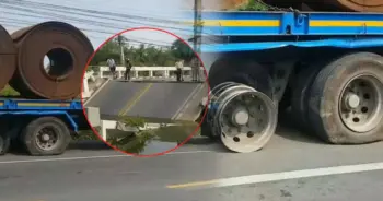 รถ18ล้อสะพานถล่ม