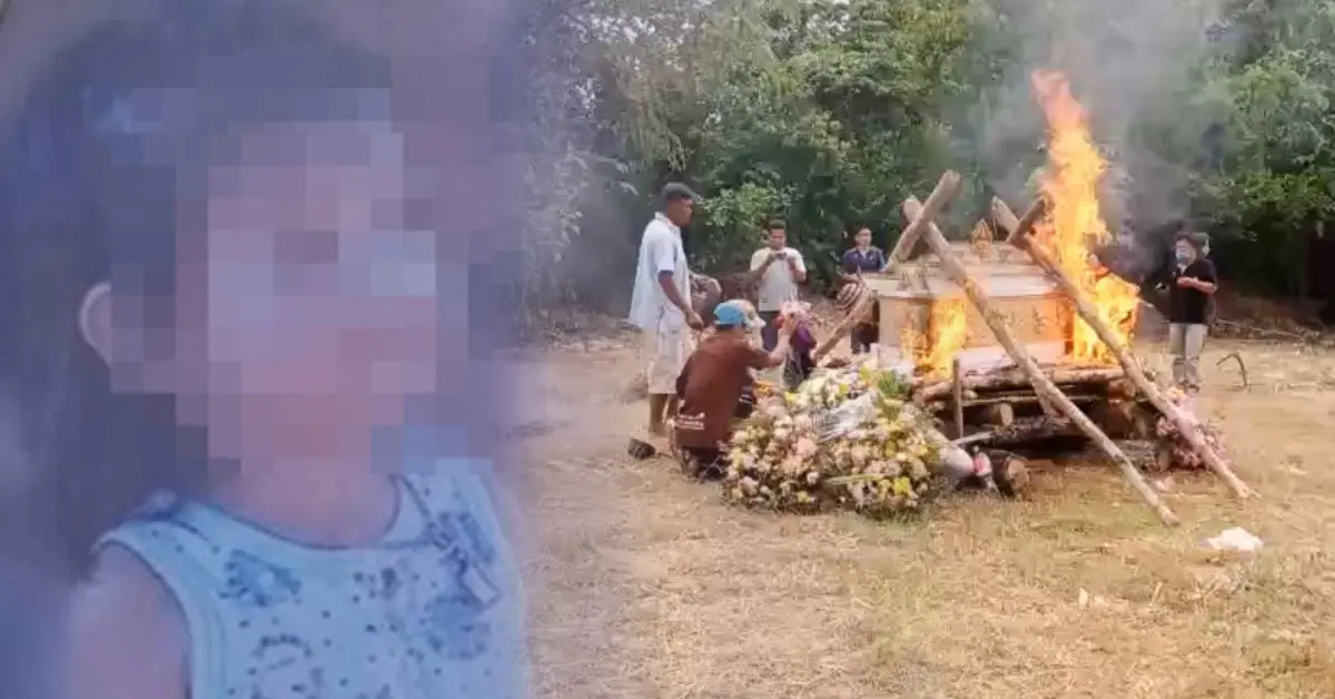 น้องชมพู่ เผาศพ