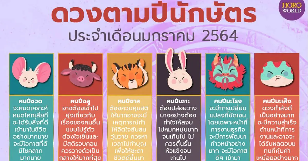 ดวงนักษัตร 2564