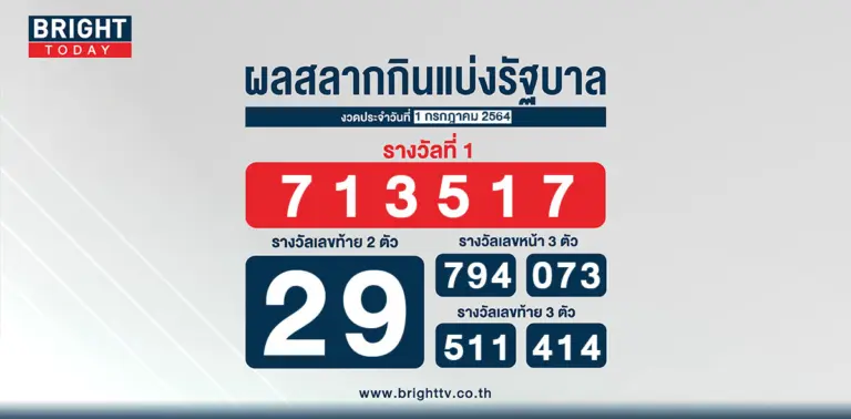 หวย 1กรกฎาคม ตรวจหวย