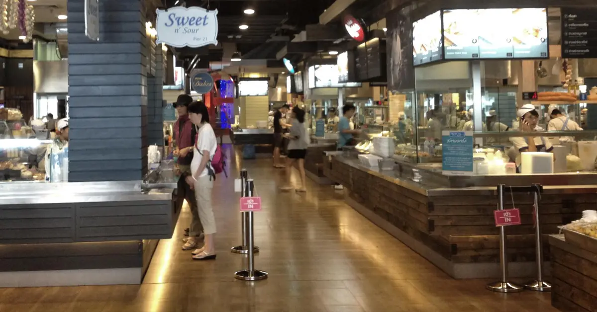 ซื้ออาหารในห้างกลับบ้าน