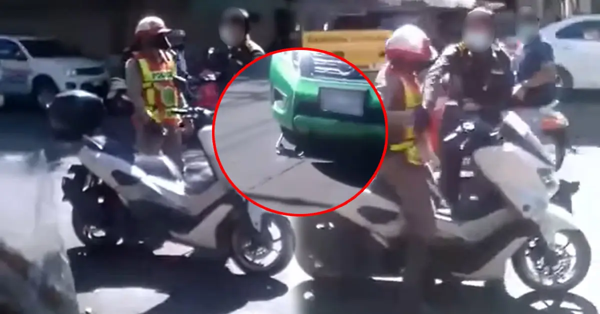 ตำรวจล็อคล้อเทศกิจ