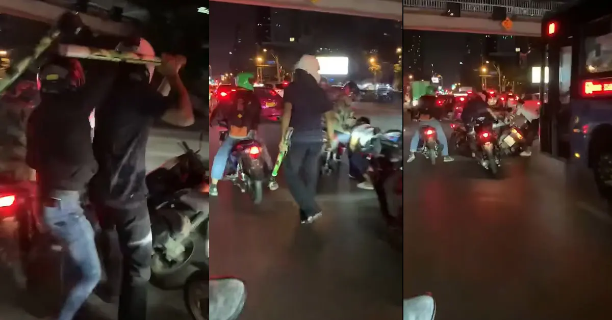 รุมกระทืบตำรวจ