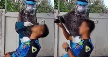 แหย่จมูกตรวจ ATK