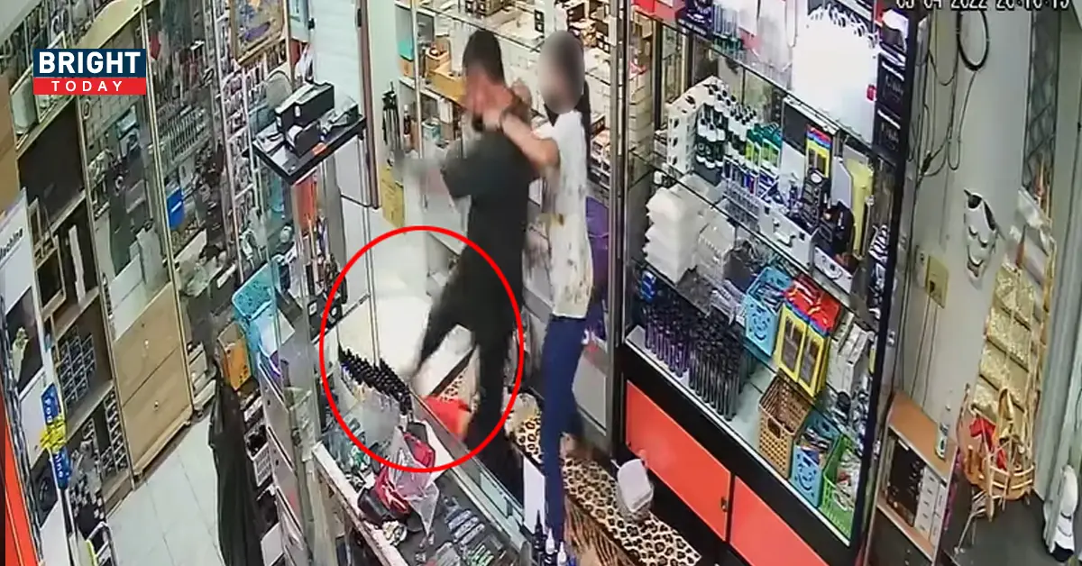 หนุ่มรัวหมัดใส่เมียกระทืบหน้าซ้ำ