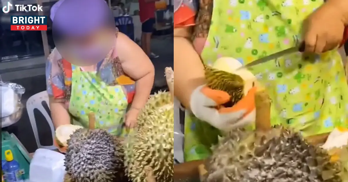 แม่ค้าขายทุเรียน