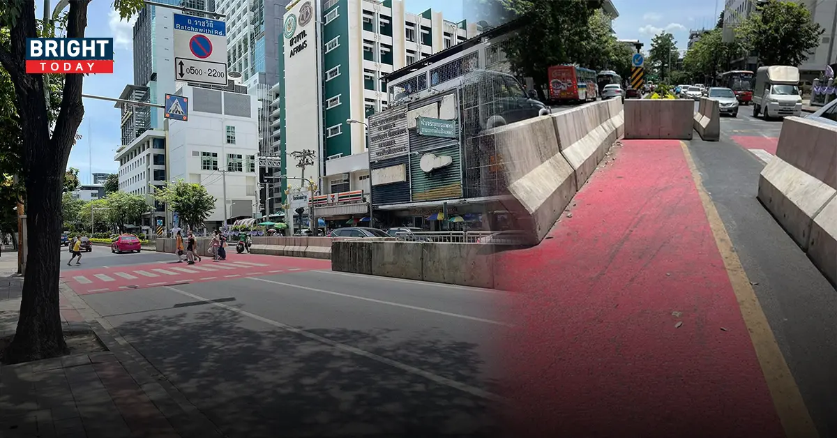 ทำทางม้าลายไว้ให้คนข้ามถนน