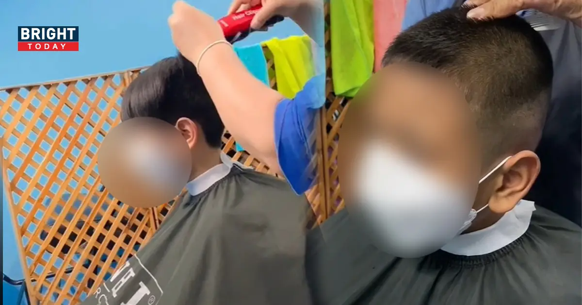 หนุ่มตัดผมสั้นทรงนักเรียน