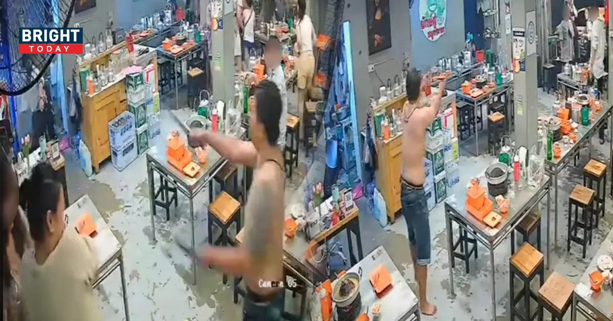 ชายคลั่งบุกร้านหมูกระทะ