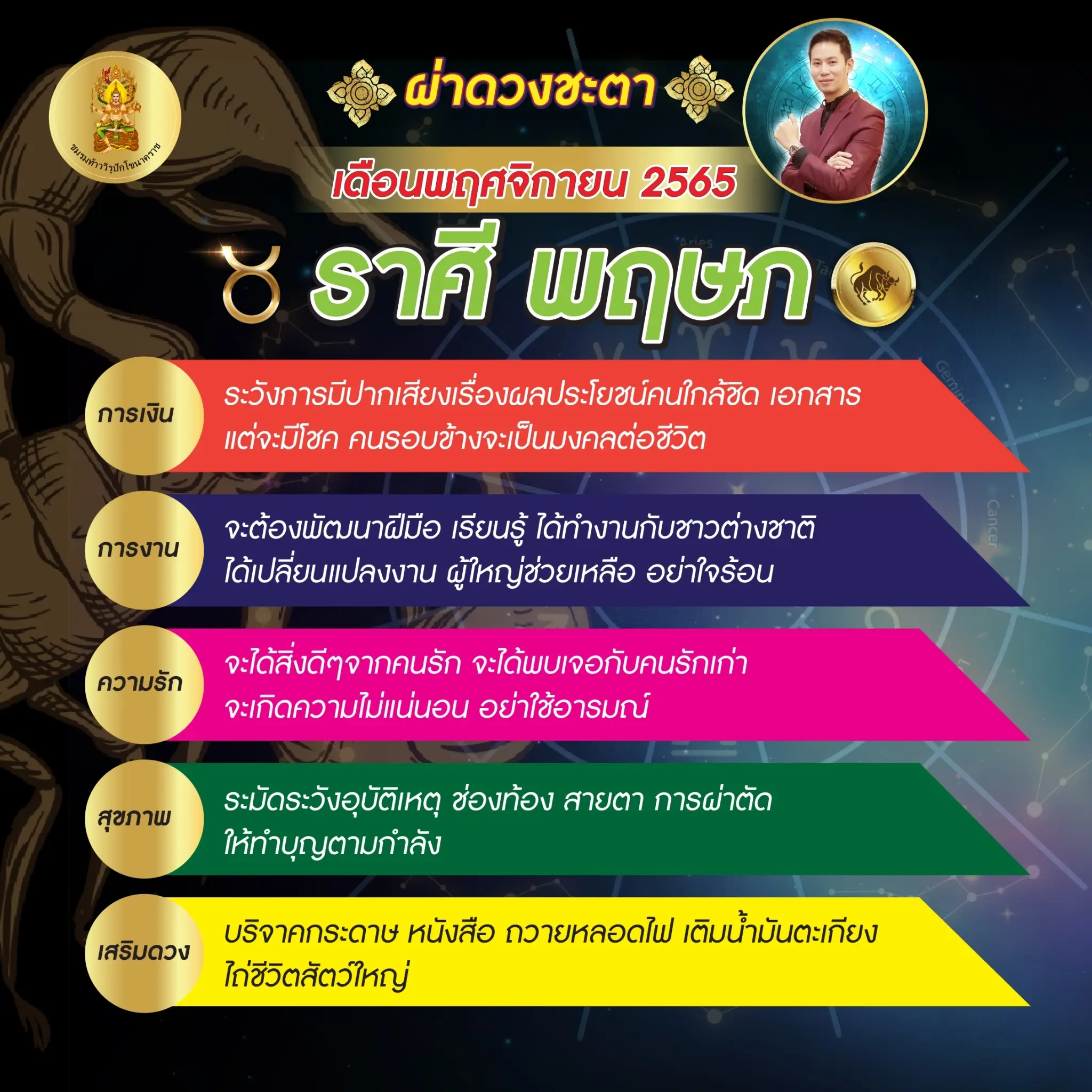 ดวงประจำเดือนพฤศจิกายน 2565