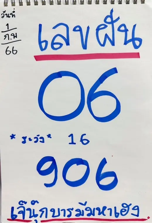 เลขฝัน-เจ๊นุ๊ก-บารมีมหาเฮง-1-2-66-หวยงวดนี้-รัฐบาลไทย