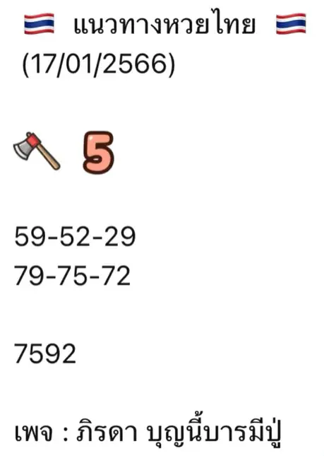 หวยรัฐบาล-17-1-66-เลขเด็ด-แม่น้ำหนึ่ง-ภิรดา-บุญนี้บารมีปู่-1-2