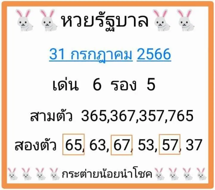เลขเด็ด-กระต่ายน้อยนำโชค-31-7-66-min