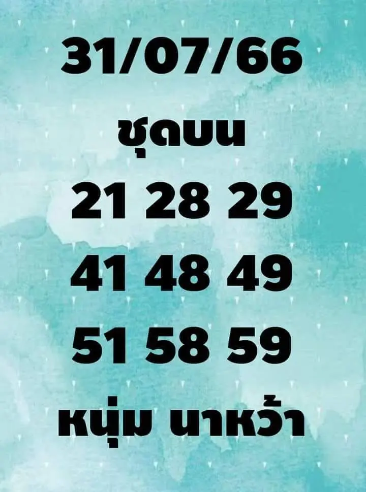 หวยหนุ่มนาหว้า-31-7-66