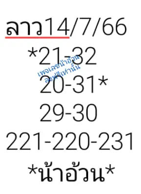 หวยลาว-น้าอ้วน-14-7-66