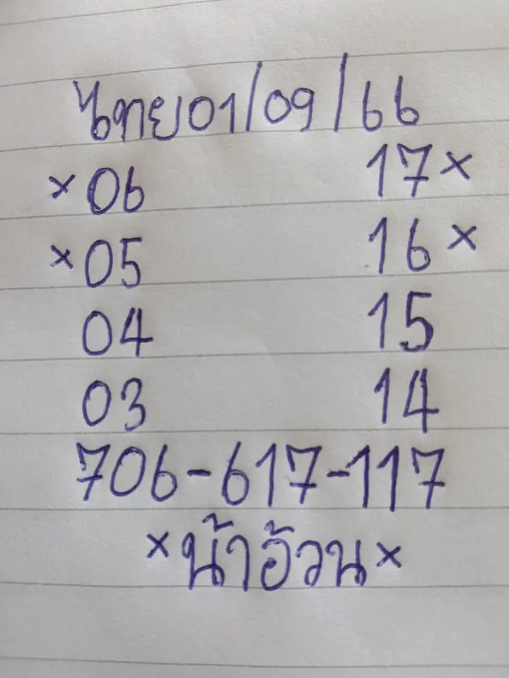 หวยน้าอ้วน-1-9-66
