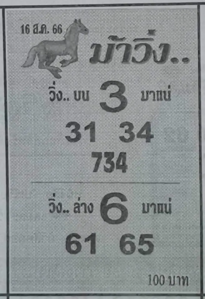 เลขม้าวิ่ง