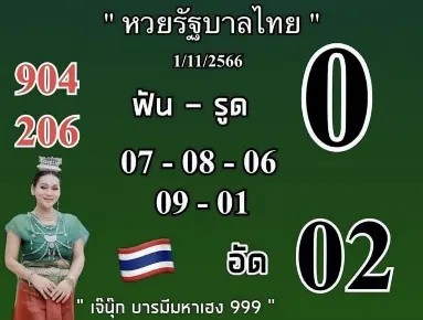 หวยเจ๊นุ๊ก-1-11-66