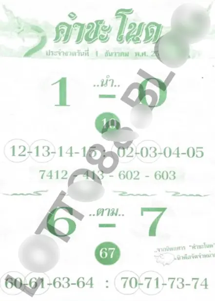 หวยคำชะโนด-1-12-66