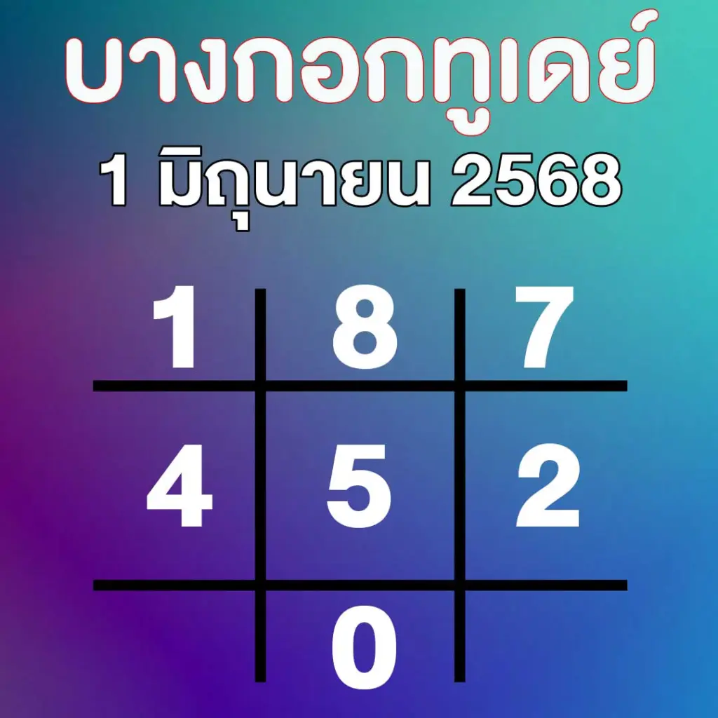 เลขเด็ดล่าสุด บางกอกทูเดย์ หวยสัญจร 1 มิถุนายน 2568