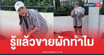 สุนารีขายผักข้างทาง