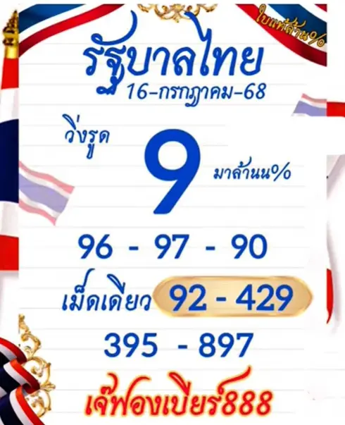 เลขเด็ดใบแท้ เจ๊ฟองเบียร์ แนวทาง หวยวันพุธ 16 กรกฎาคม 2568