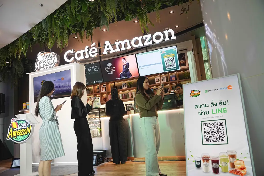 04 - LINE MAN Wongnai จับมือ Café Amazon เปิดตัว Digital Store แห่งแรกขอ