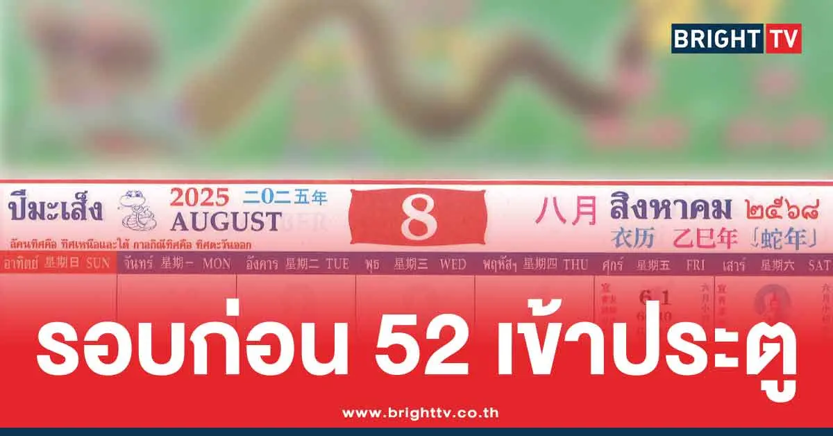 รวมเลขปฏิทินคำชะโนด สิงหาคม 3 ตัว 2 ตัว หวยออกวันเสาร์ 16/8/68
