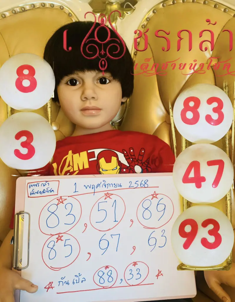 เลขเด็ด เพชรกล้า เด็กชายนำโชค แนวทาง หวยวันเสาร์ 1 พฤศจิกายน 2568