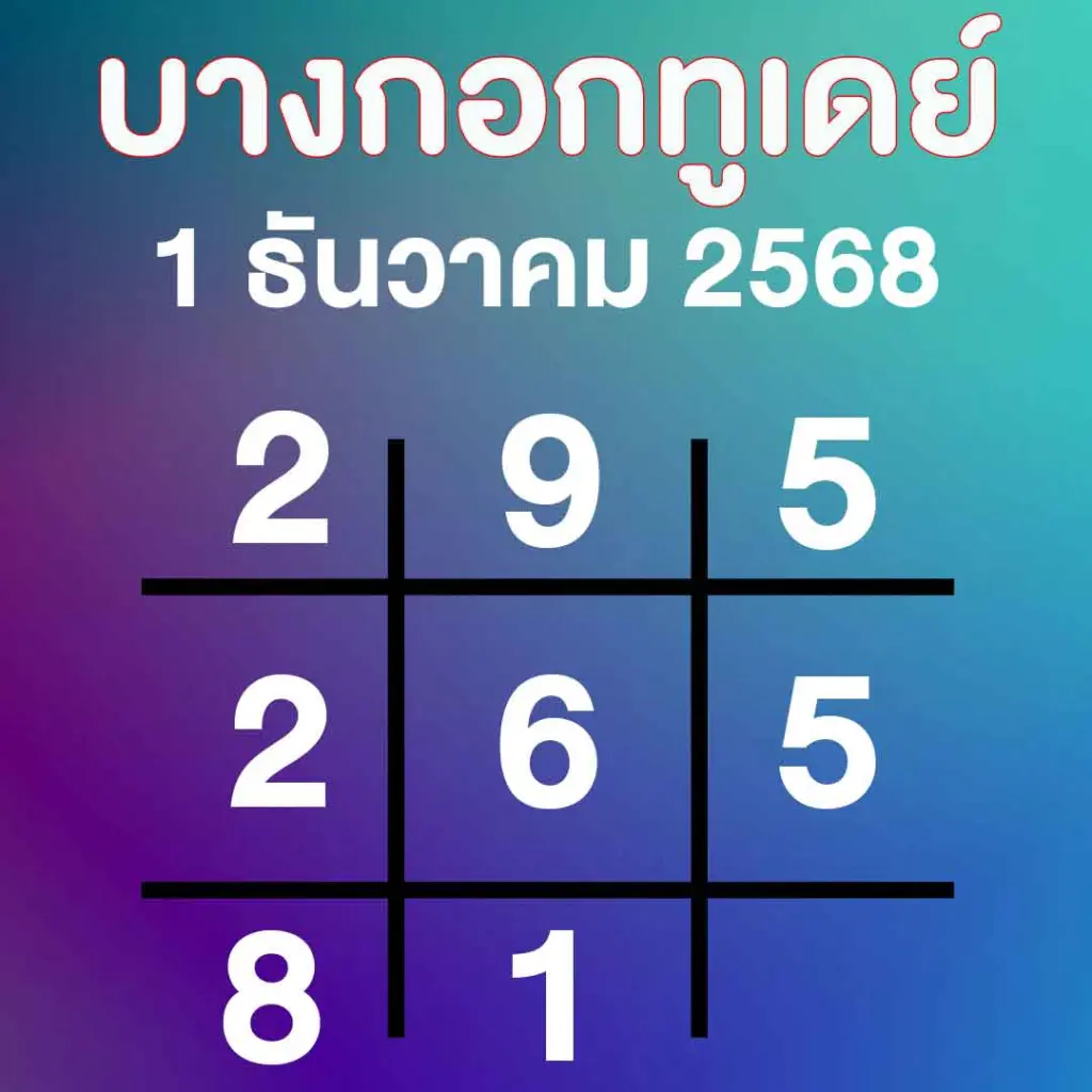 บางกอกทูเดย์ 1 12 68 เลขเด็ดงวดนี้ 11268 สำนักพิมพ์บางกอกทูเดย์