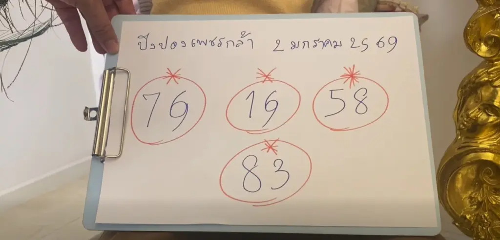 เพชรกล้า 2 1 69 เลขเด็ดล่าสุด แนวทาง 2 ตัว เน้น ๆ หวยออกปีใหม่ 2569