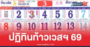 ปฏิทินท้าวเวสสุวรรณ มีนาคม 2569